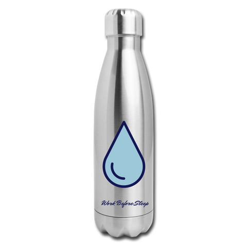 Water Before Sleep Water Bottle - silver